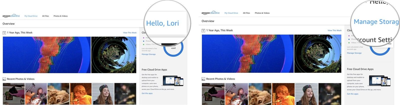 Войдите в Amazon Cloud