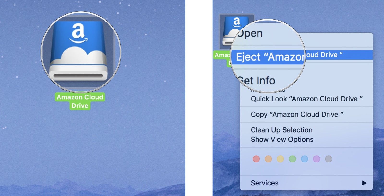 Удаление установщика Amazon Cloud Drive