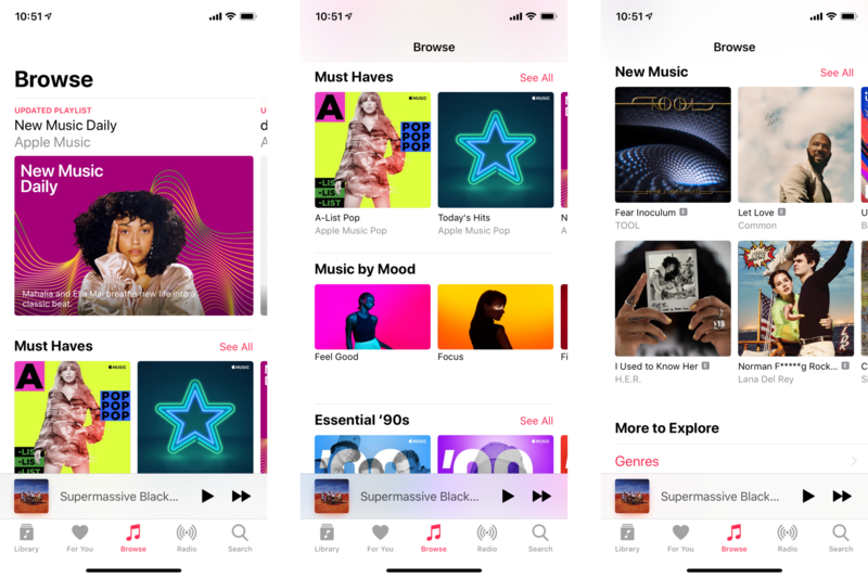 Apple Music's Browse tab