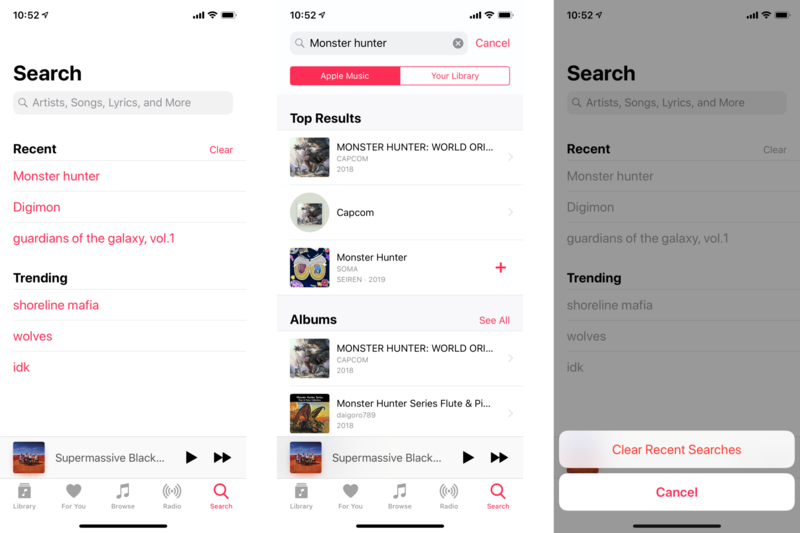 Apple Music Search вид