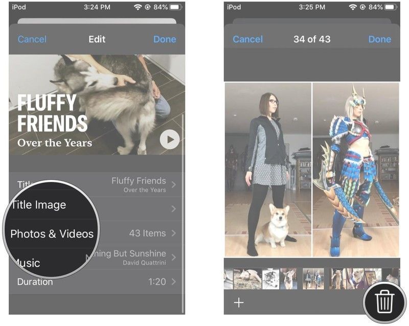 Нажмите «Фото и видео», найдите фотографию для удаления, нажмите кнопку «Удалить»