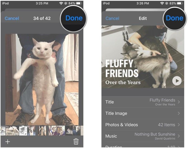 Нажмите Готово, нажмите Готово еще раз