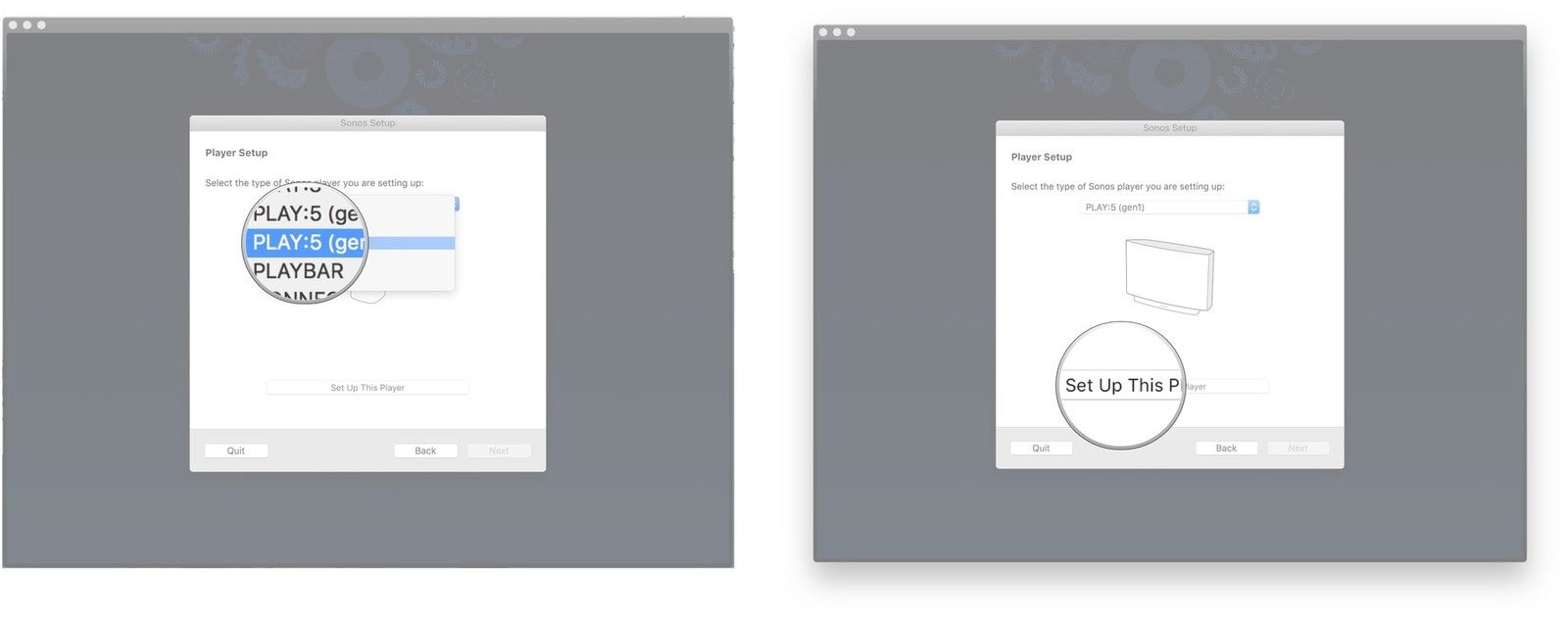 Нажмите на выпадающий список, выберите вашу модель, нажмите Настроить этого игрока