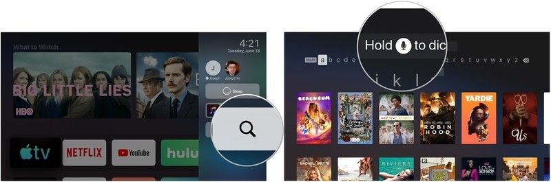 Apple TV TVOS 13 поиск