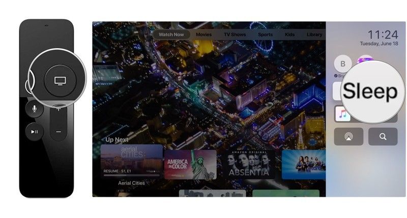 спать Apple TV спать Apple TV