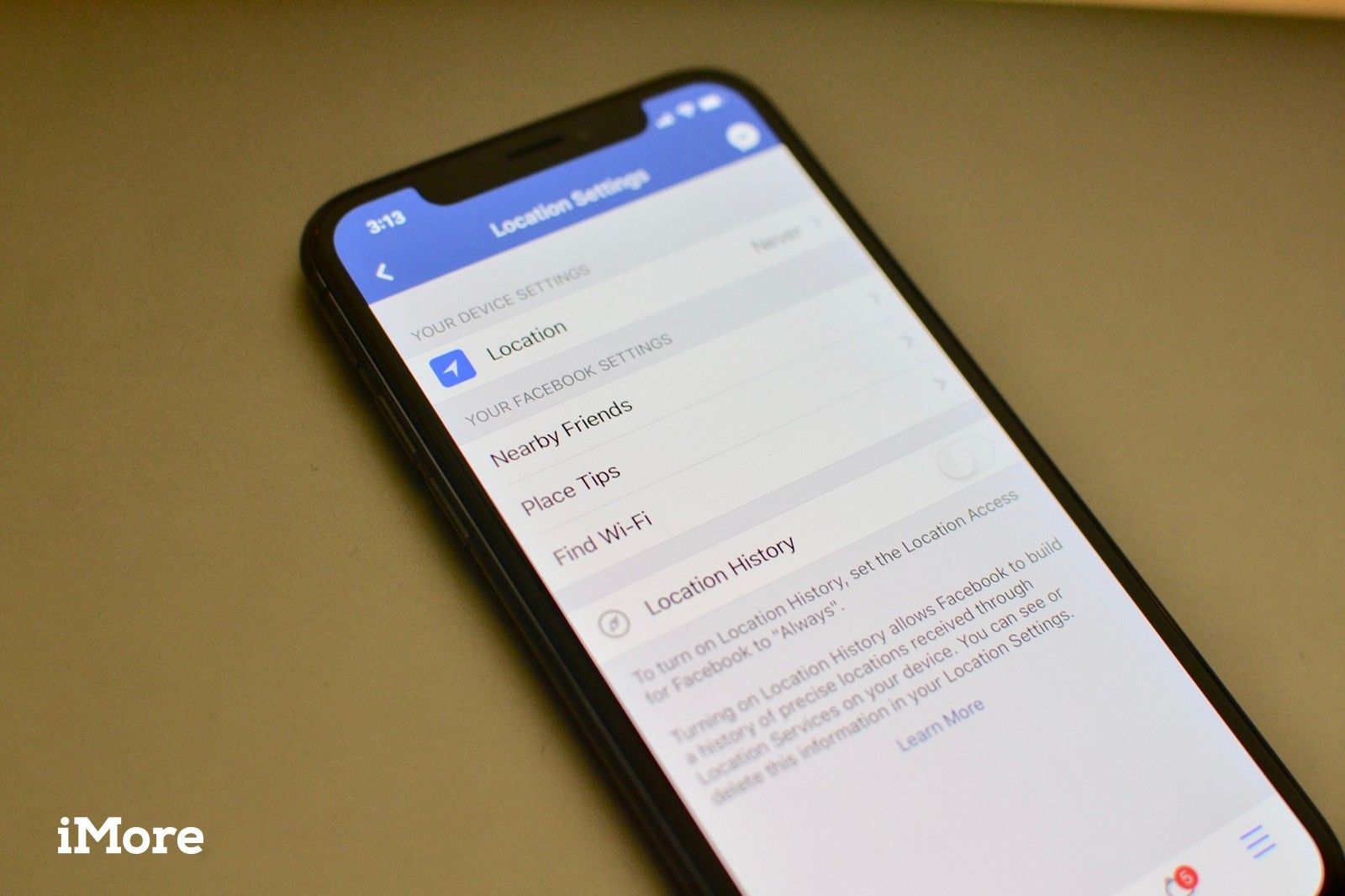 Услуги определения местоположения на Facebook