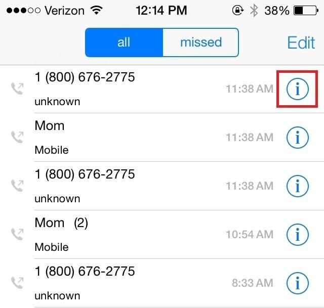 Как заблокировать любого нежелательного абонента's Phone Number on Your iPhone in iOS 7—Even If They're Not in Your Contacts