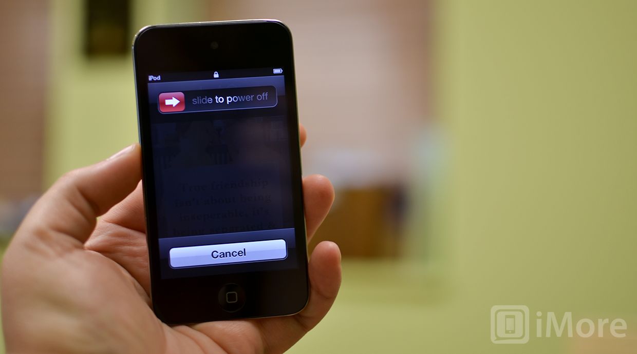 Слайд для выключения iPod touch