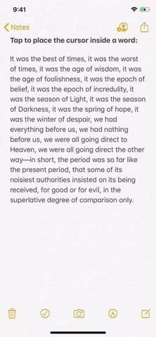 Мгновенно перепрыгни свой iPhone's Cursor to the Middle of Any Word