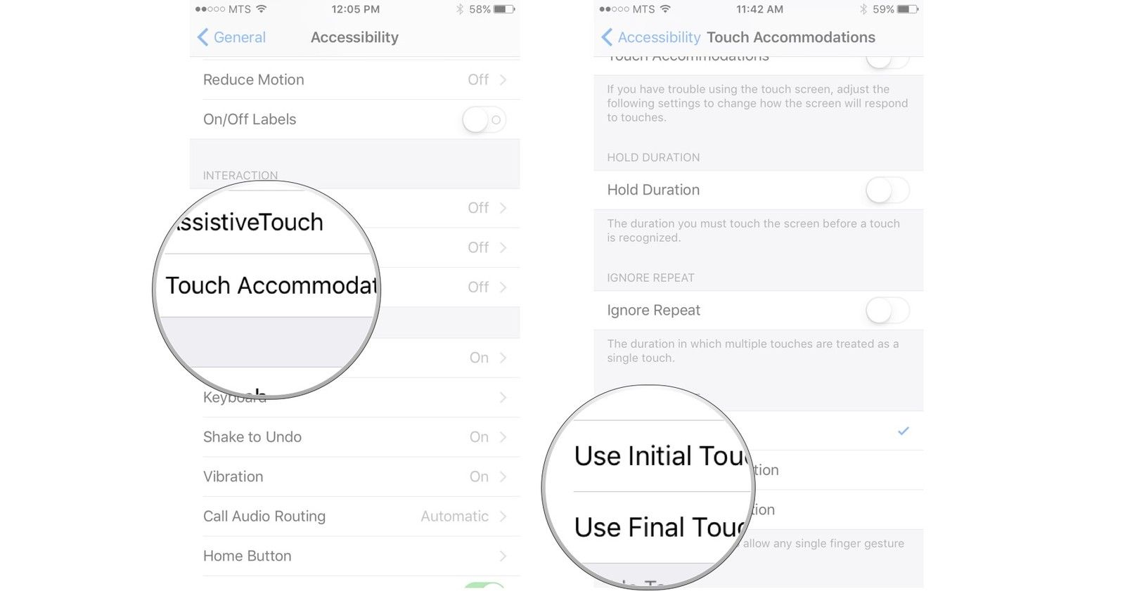 Нажмите Сенсорные помещения, нажмите опцию в разделе «Помощь».