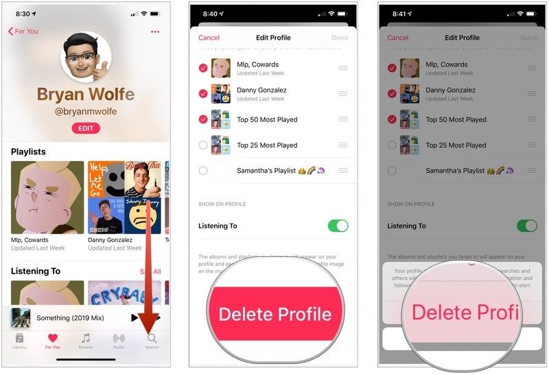 Apple Music удалить профиль Apple Music удалить профиль