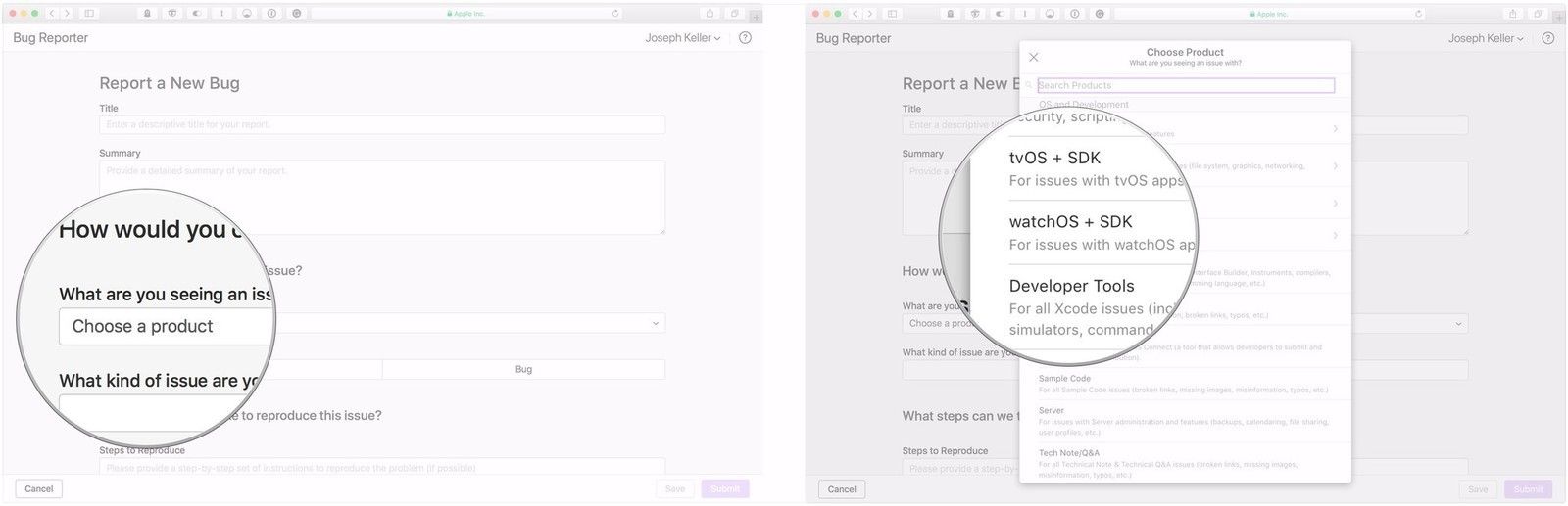 Нажмите Выбрать продукт, выберите систему