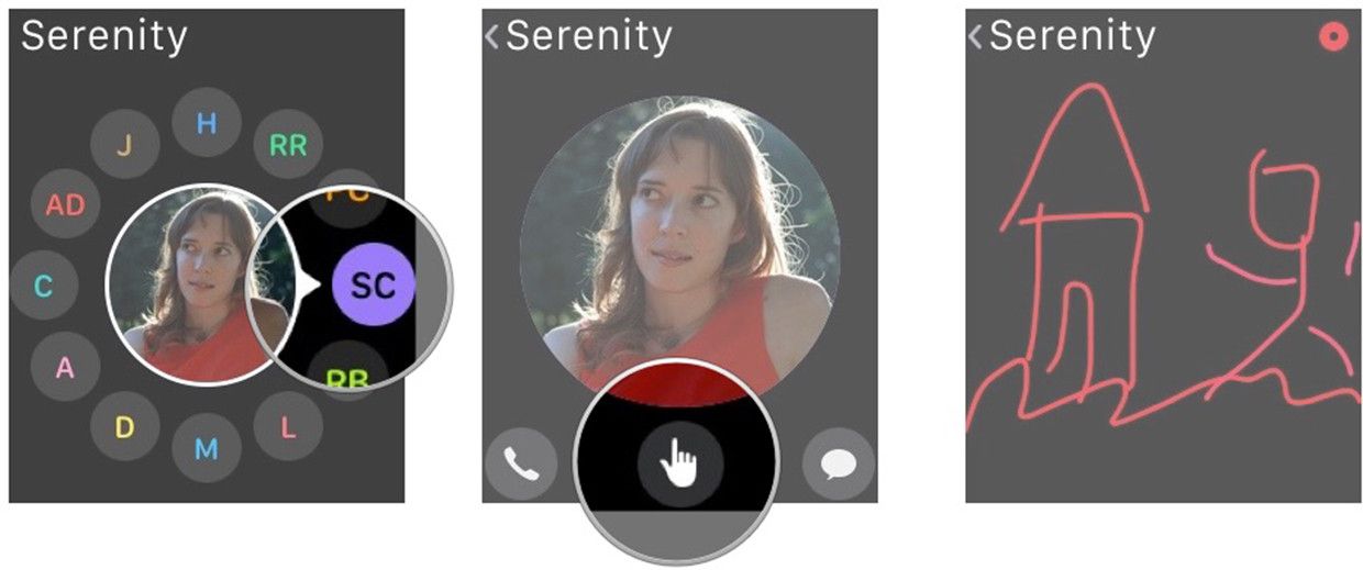 Как отправить кому-нибудь эскиз с Apple Watch