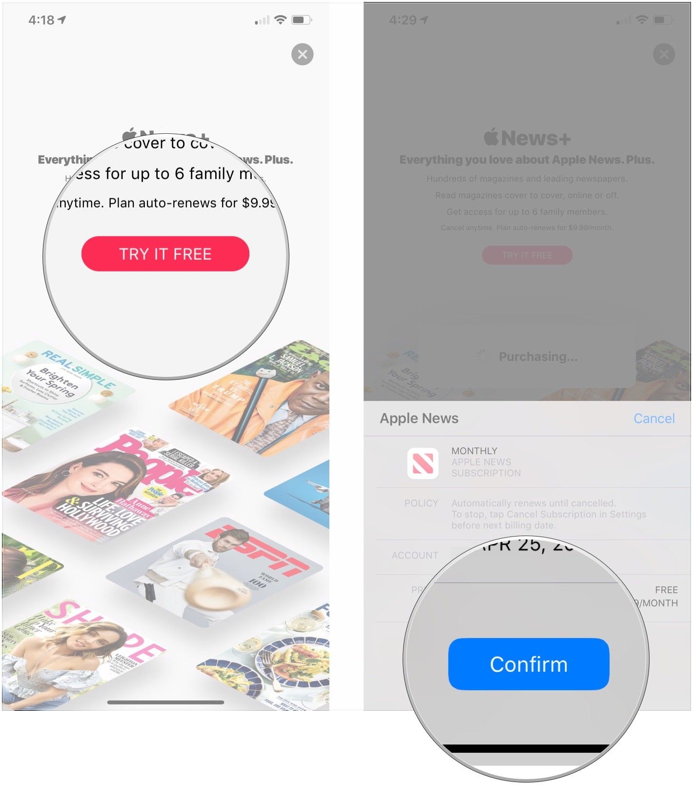 Нажмите Попробовать бесплатно, аутентифицируйтесь