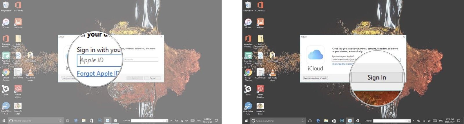 Введите свои данные для входа в Apple ID и нажмите «Войти».
