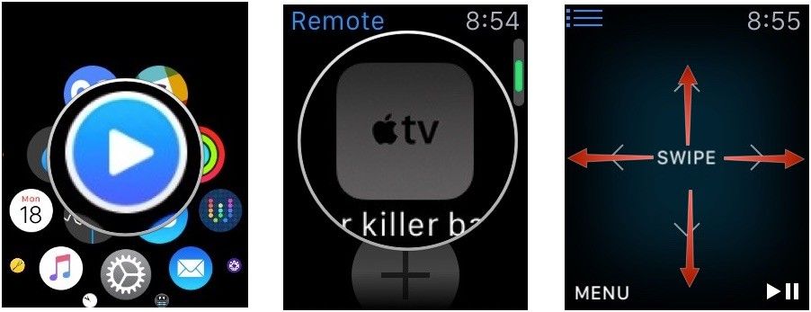 Использование приложения Remote на Apple Watch