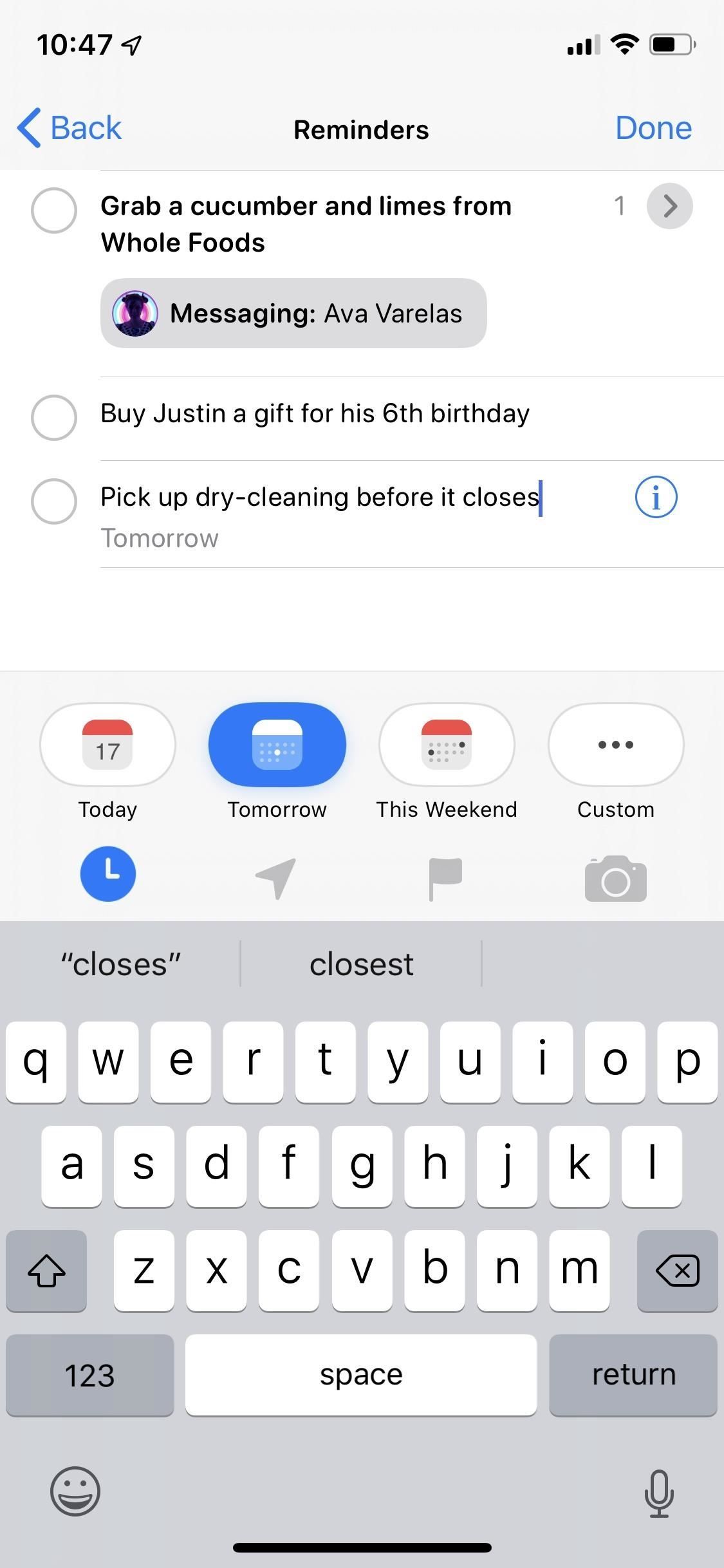 Используйте напоминание's New Quick Toolbar in iOS 13 to Add Times, Locations, Flags & Images to Tasks