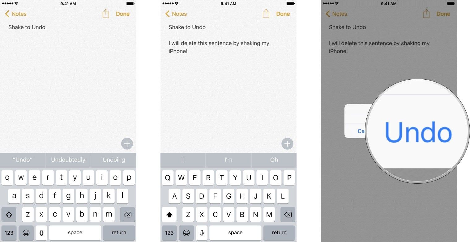 Введите что-нибудь, физически встряхните свой iPhone или iPad, а затем нажмите «Отменить».