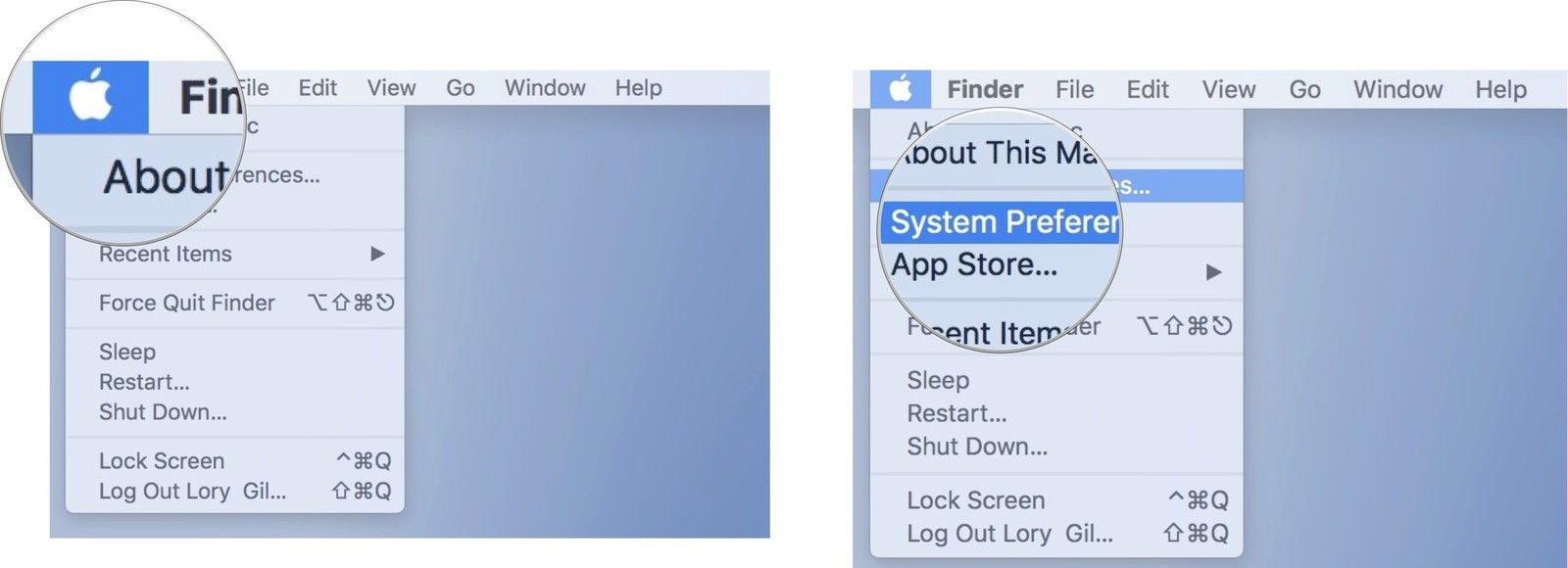 Запустите Системные настройки