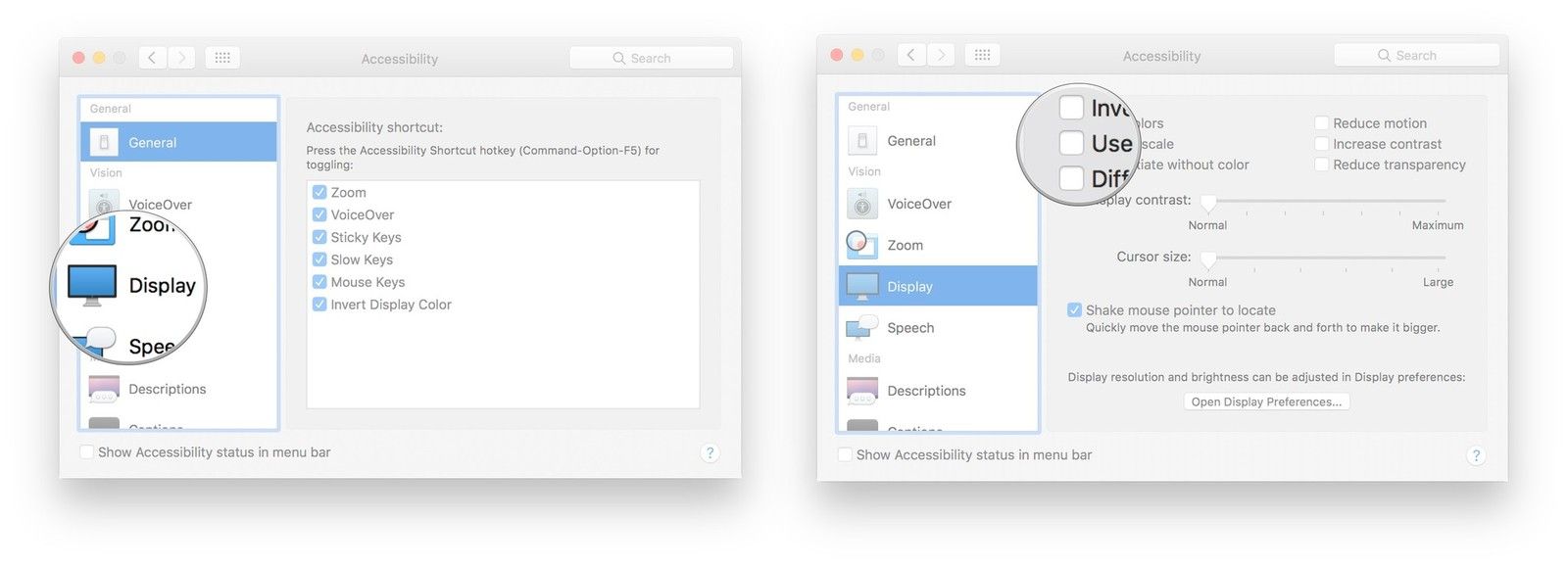 Нажмите «Показать», установите флажок «Использовать оттенки серого».