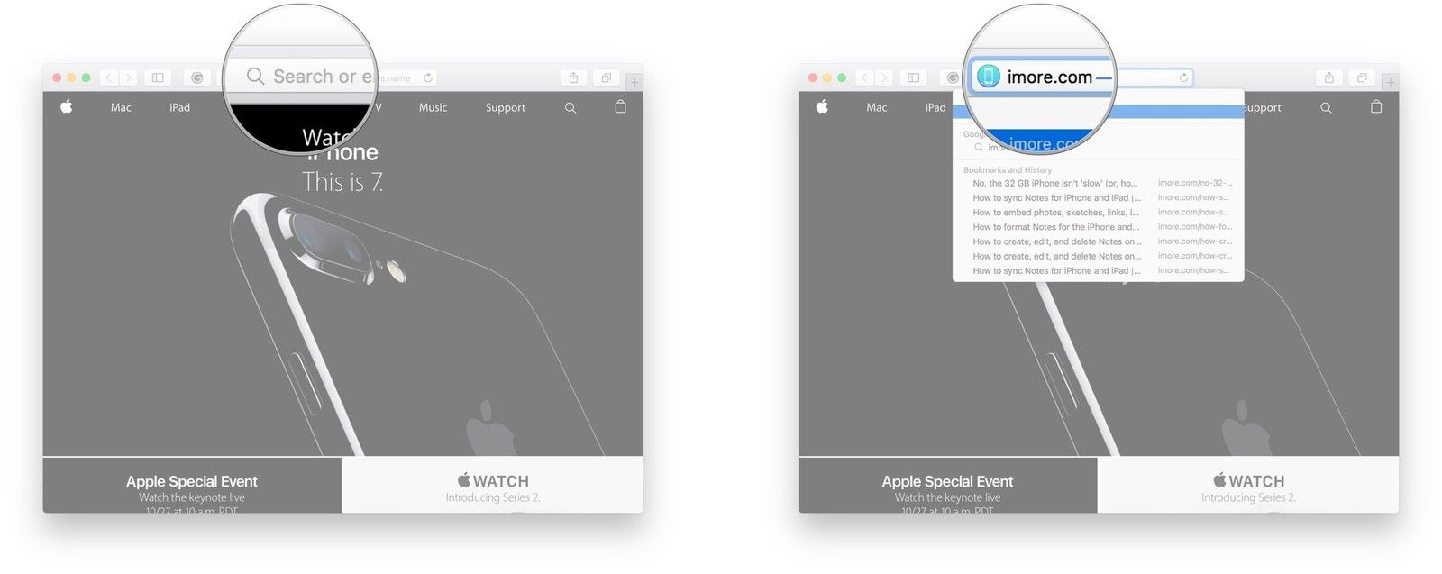 Нажмите на адресную строку, введите веб-сайт's URL, press enter on your keyboard