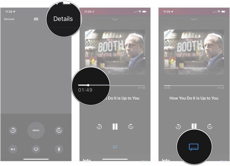 Нажмите «Детали», нажмите и перетащите, нажмите кнопку с надписью