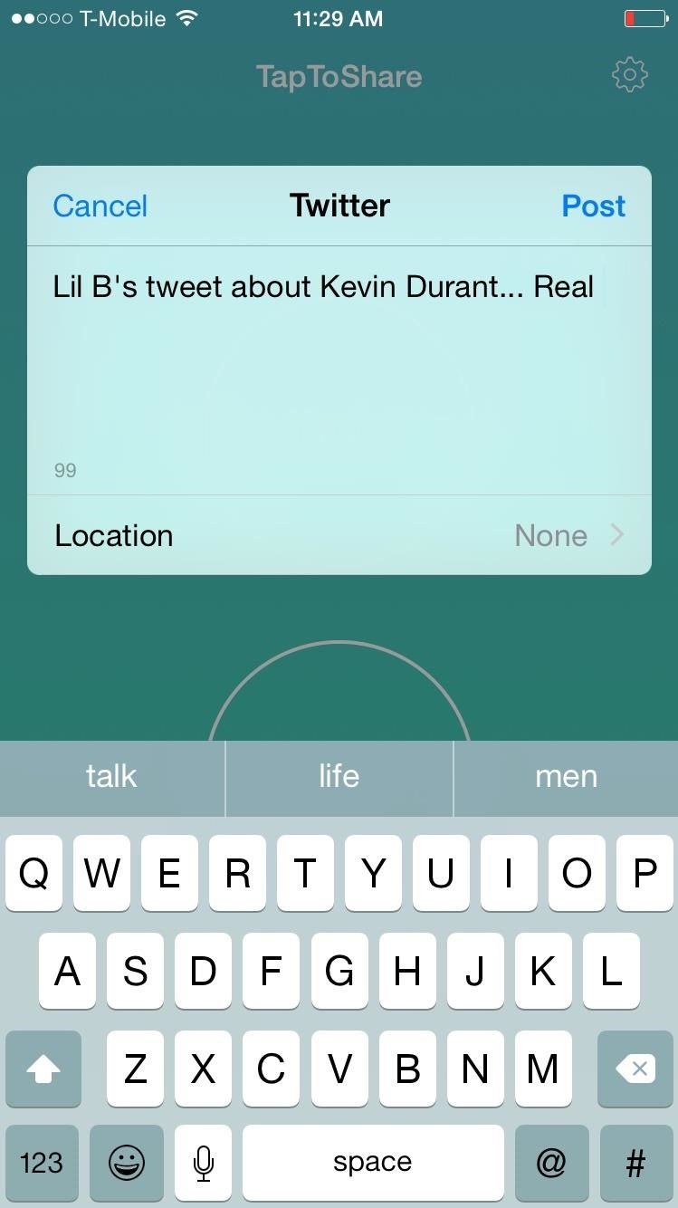 Как опубликовать в Facebook и Twitter из вашего центра уведомлений