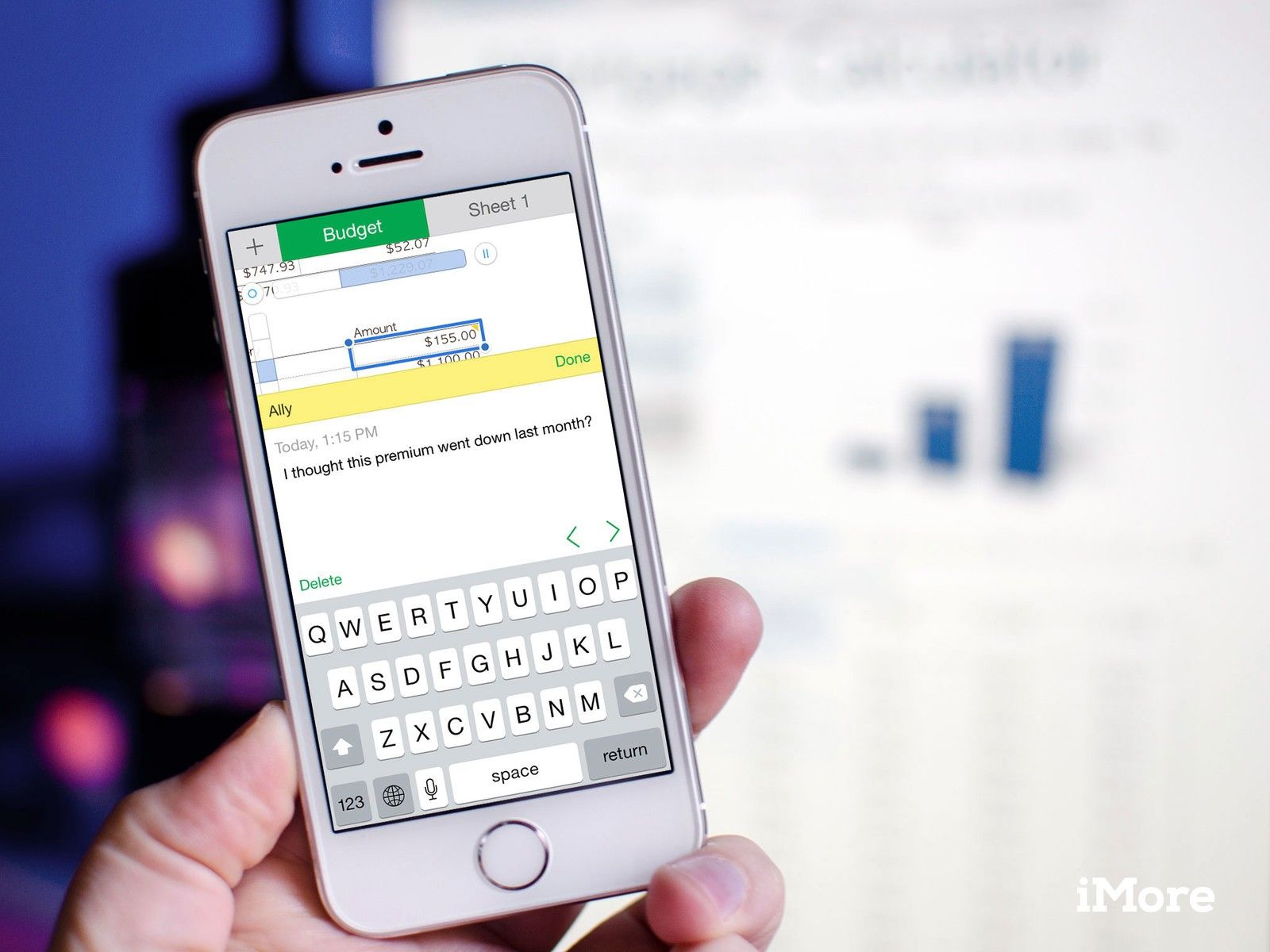 Как оставить комментарий к определенной ячейке в Numbers для iPhone и iPad