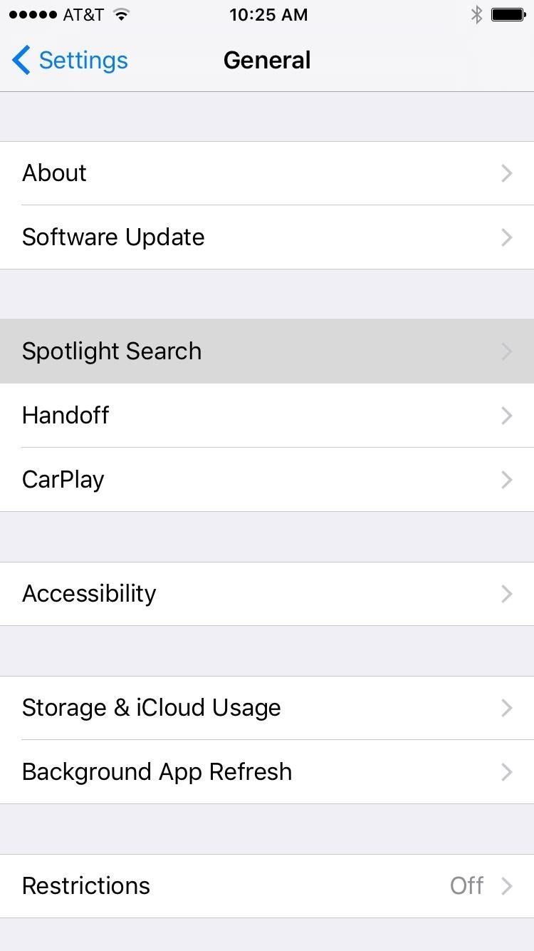 Как отключить историю поиска Spotlight в iOS 10