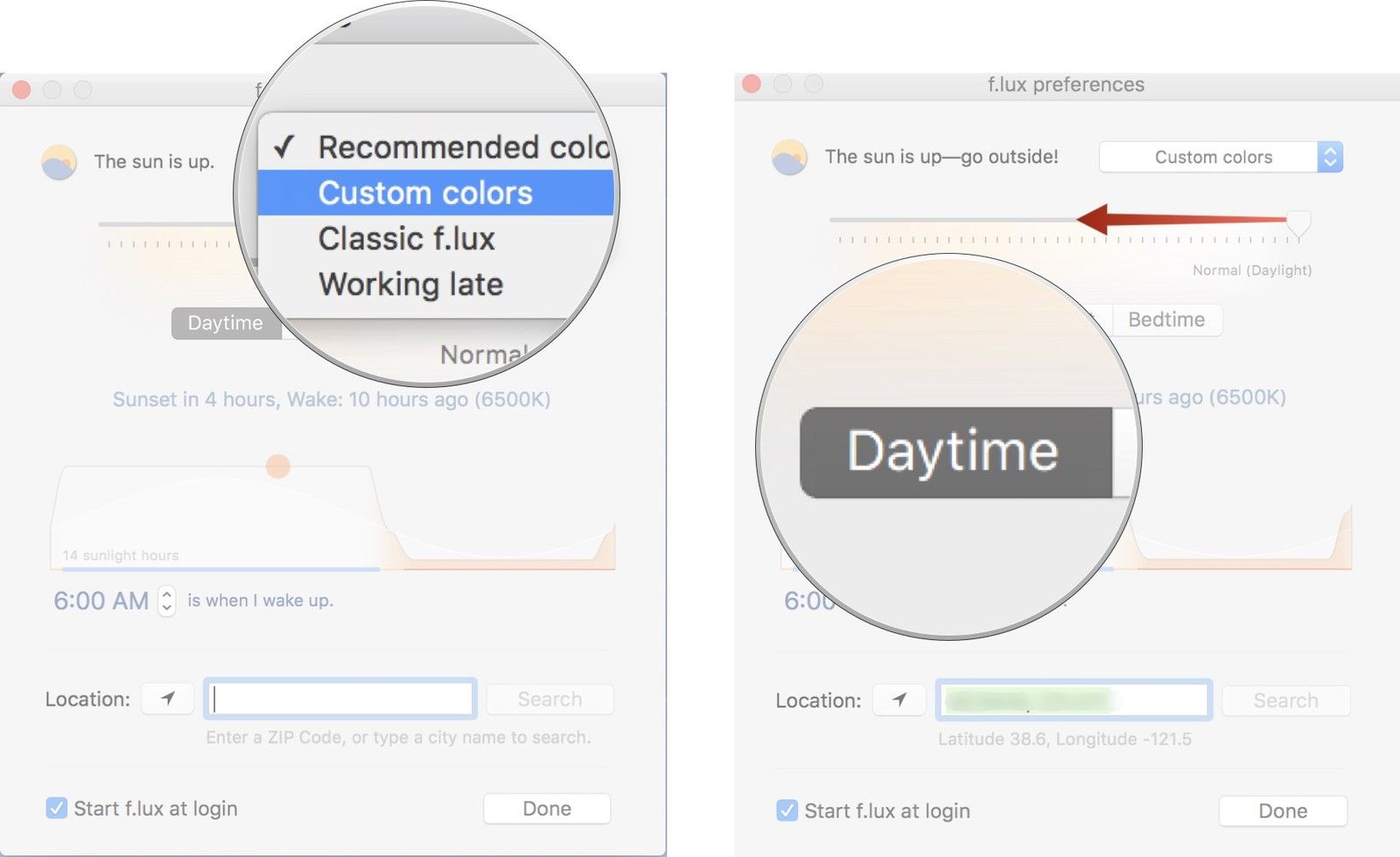 f.lux Дневной режим