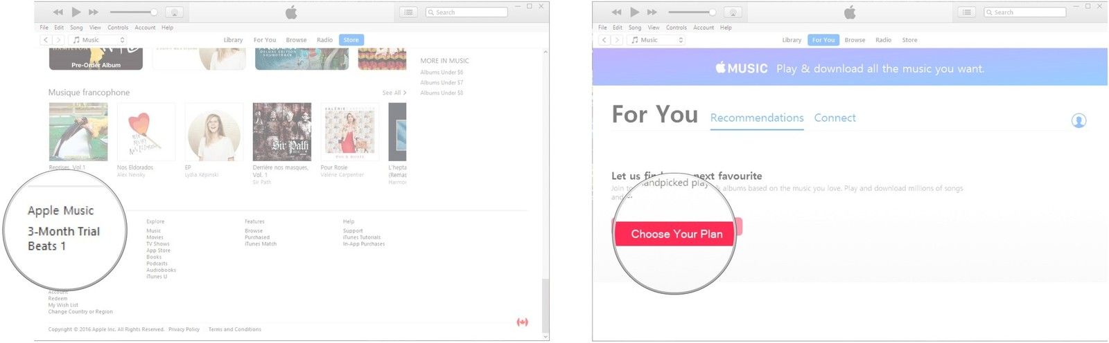 Нажмите 3-месячная пробная версия. Нажмите Выбрать свой план.