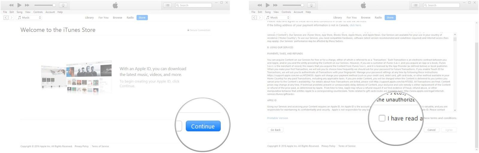 Нажмите Продолжить. Нажмите на флажок.