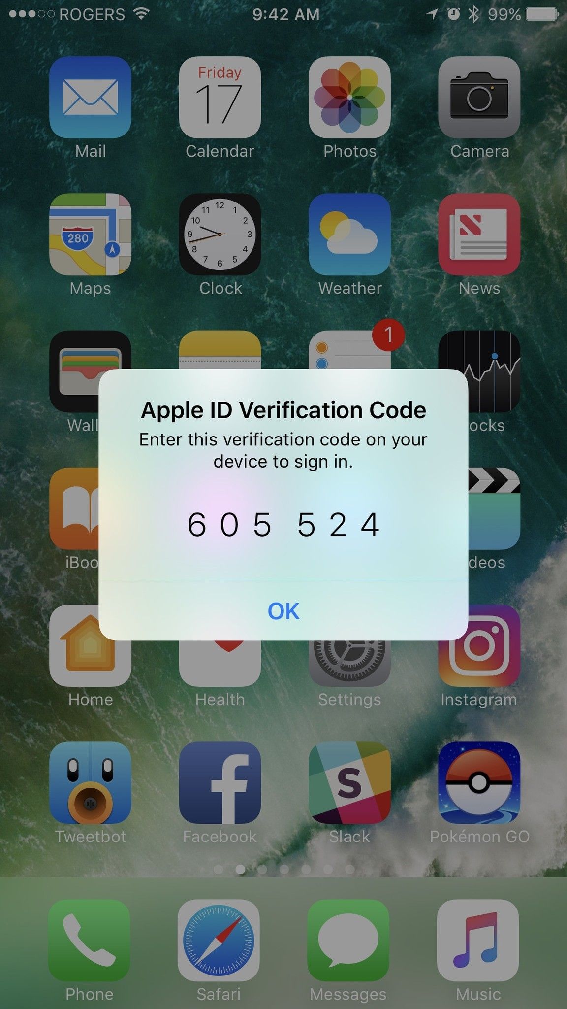 iCloud 2-факторный токен