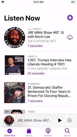 Отметьте эпизоды как проигранные в подкастах Apple, чтобы удалить их из следующей очереди