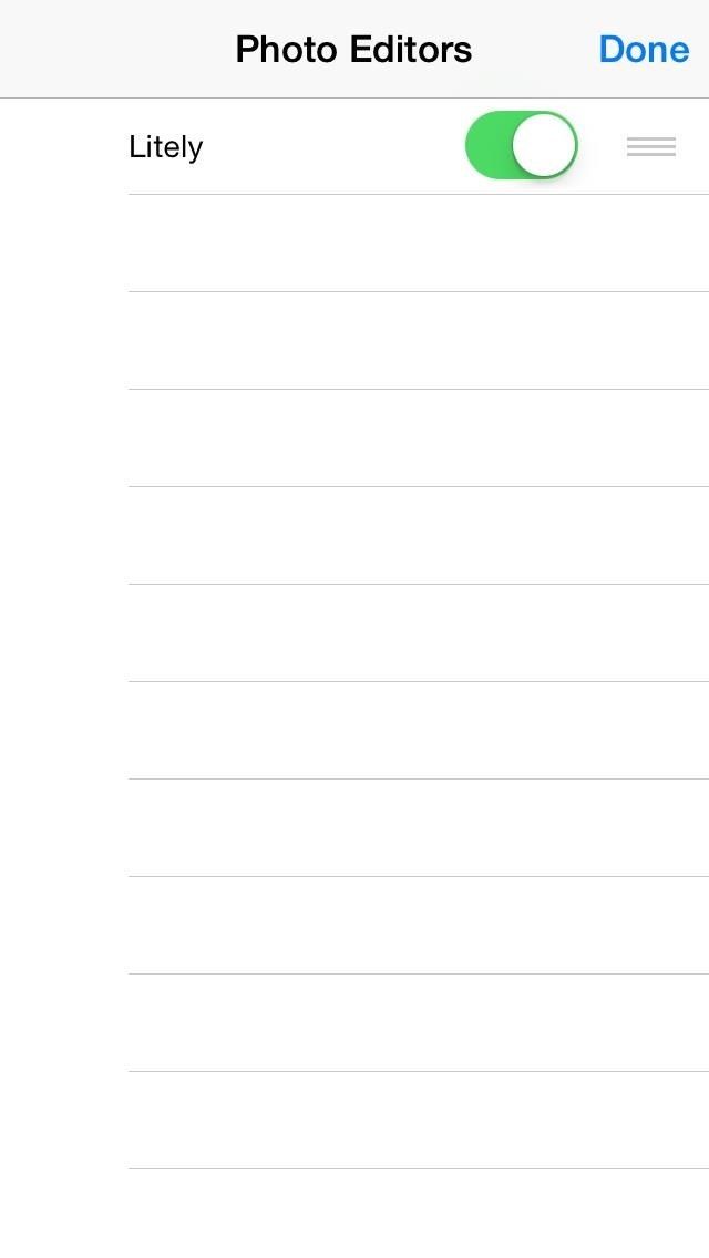 Редактируйте свои изображения iPhone с помощью сторонних инструментов редактирования в iOS 8's Stock Photos App