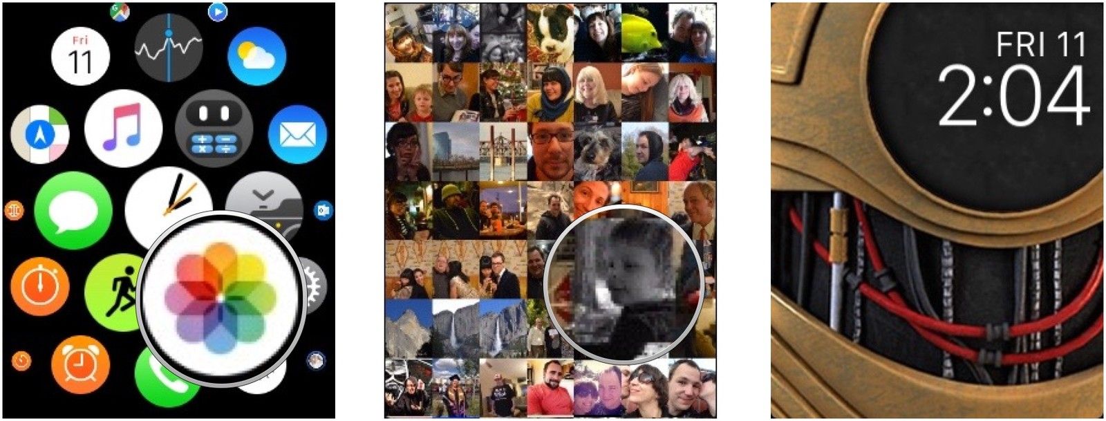 Выбор фото циферблата на Apple Watch