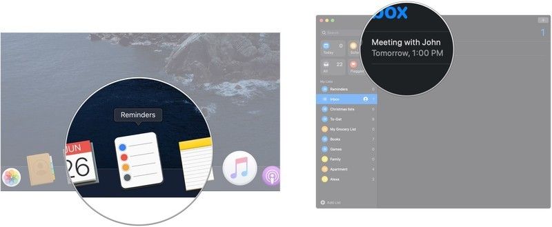 Откройте напоминания, нажмите текст