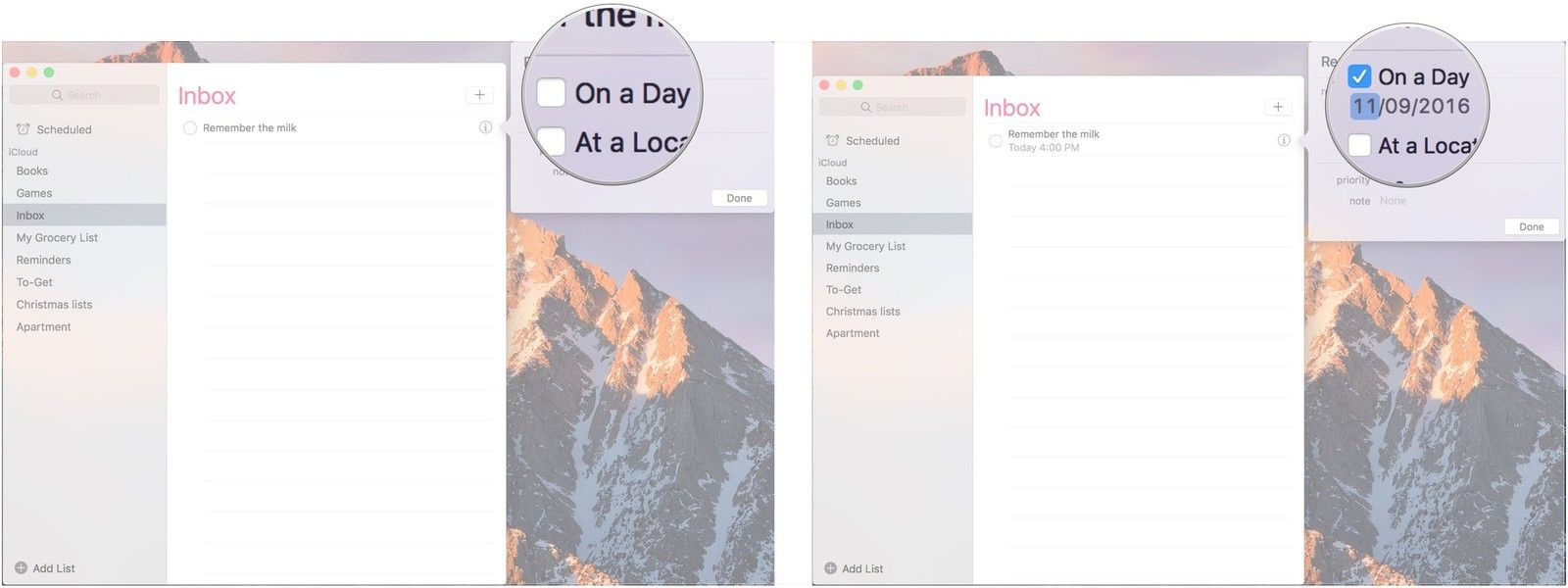 Нажмите на поле