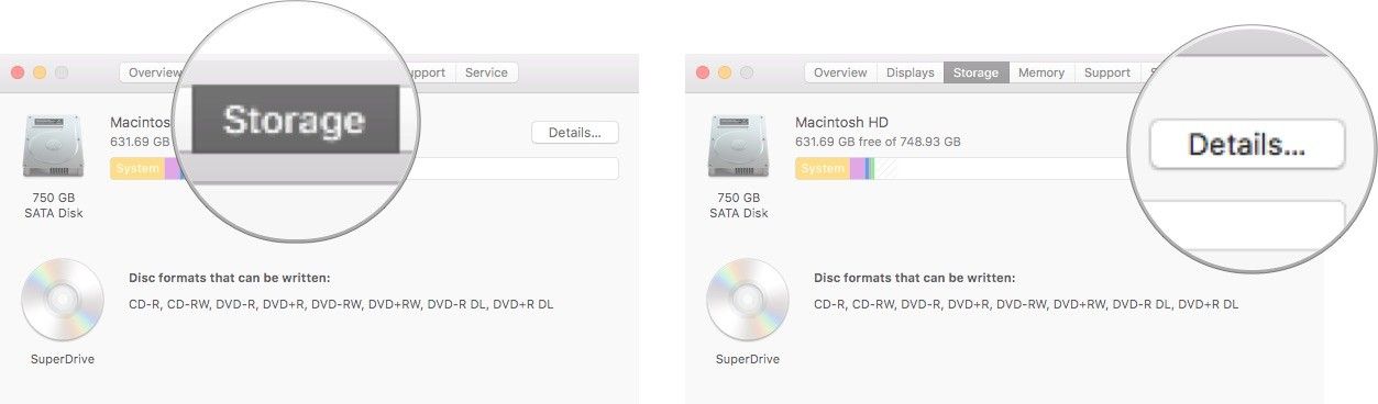 Детали хранения