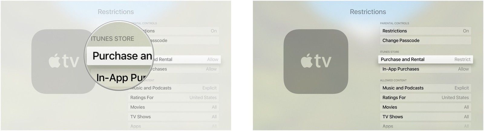 Выберите Покупка и Аренда.