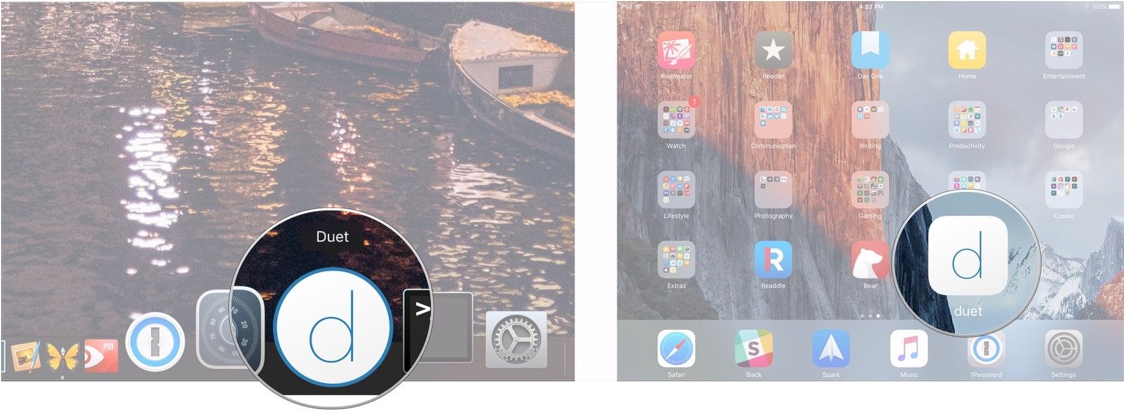 Откройте дуэт на Mac и iOS