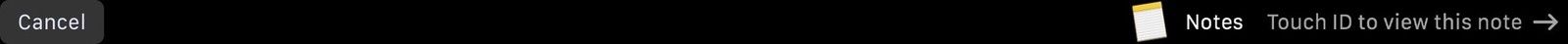 Touch ID в приложении Notes для сенсорной панели