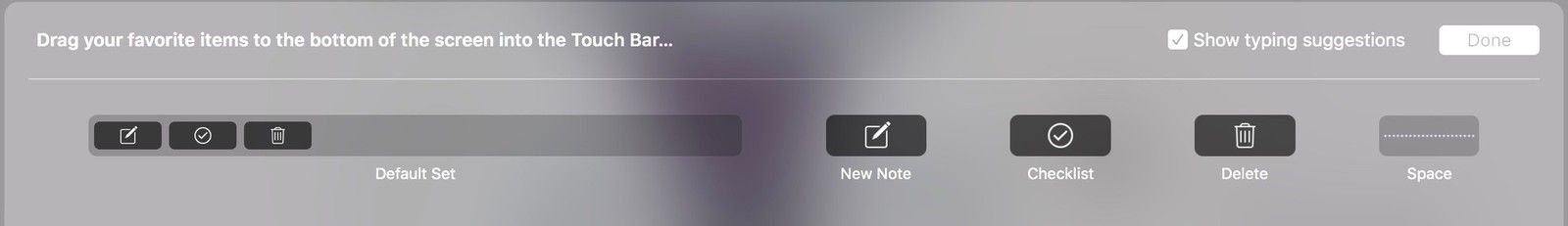 Настройка основных инструментов Notes для сенсорной панели
