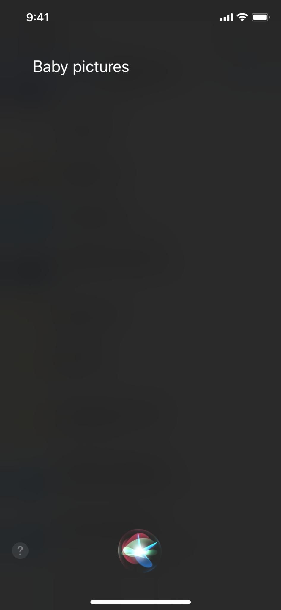 Пример пользовательской фразы для"Baby pictures" being triggered to open a specific Photo album