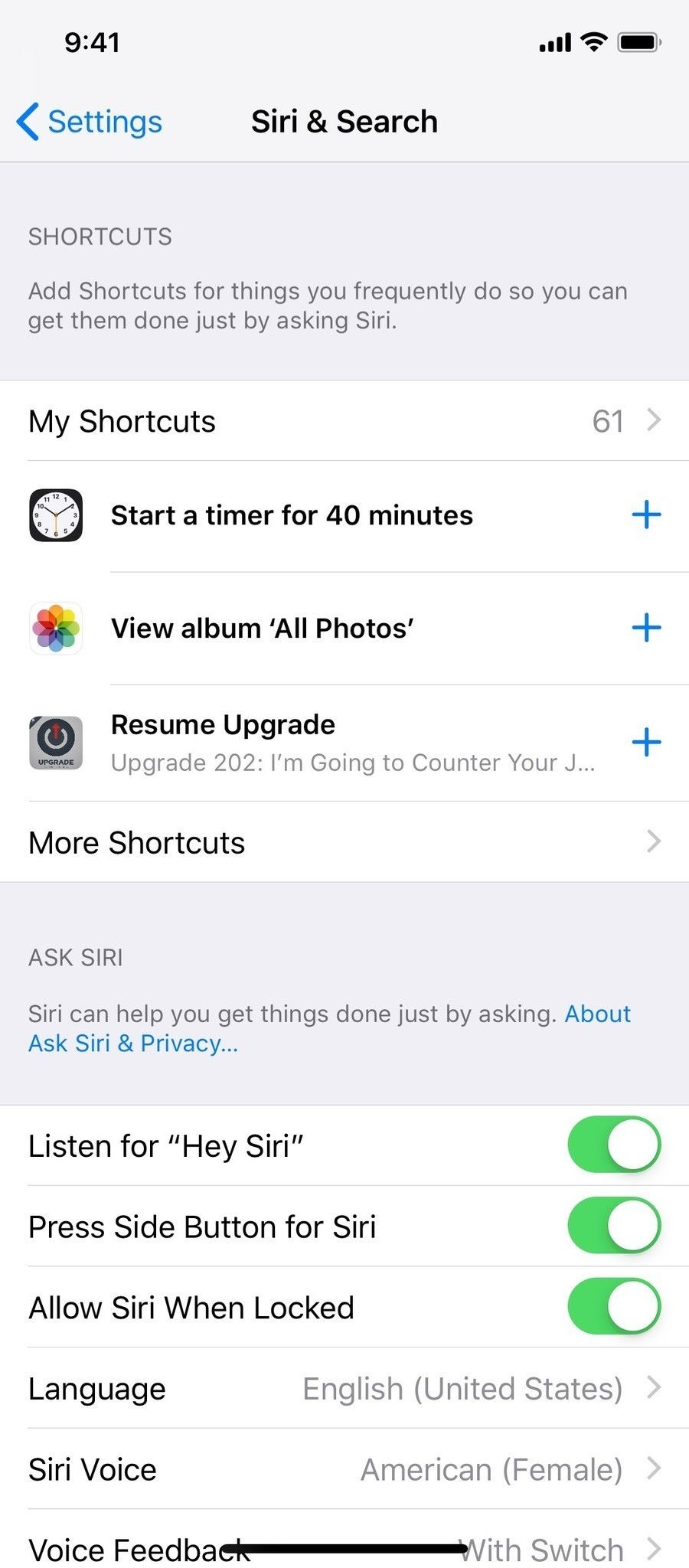 Пример предварительного просмотра ярлыков, которые были обнаружены iOS