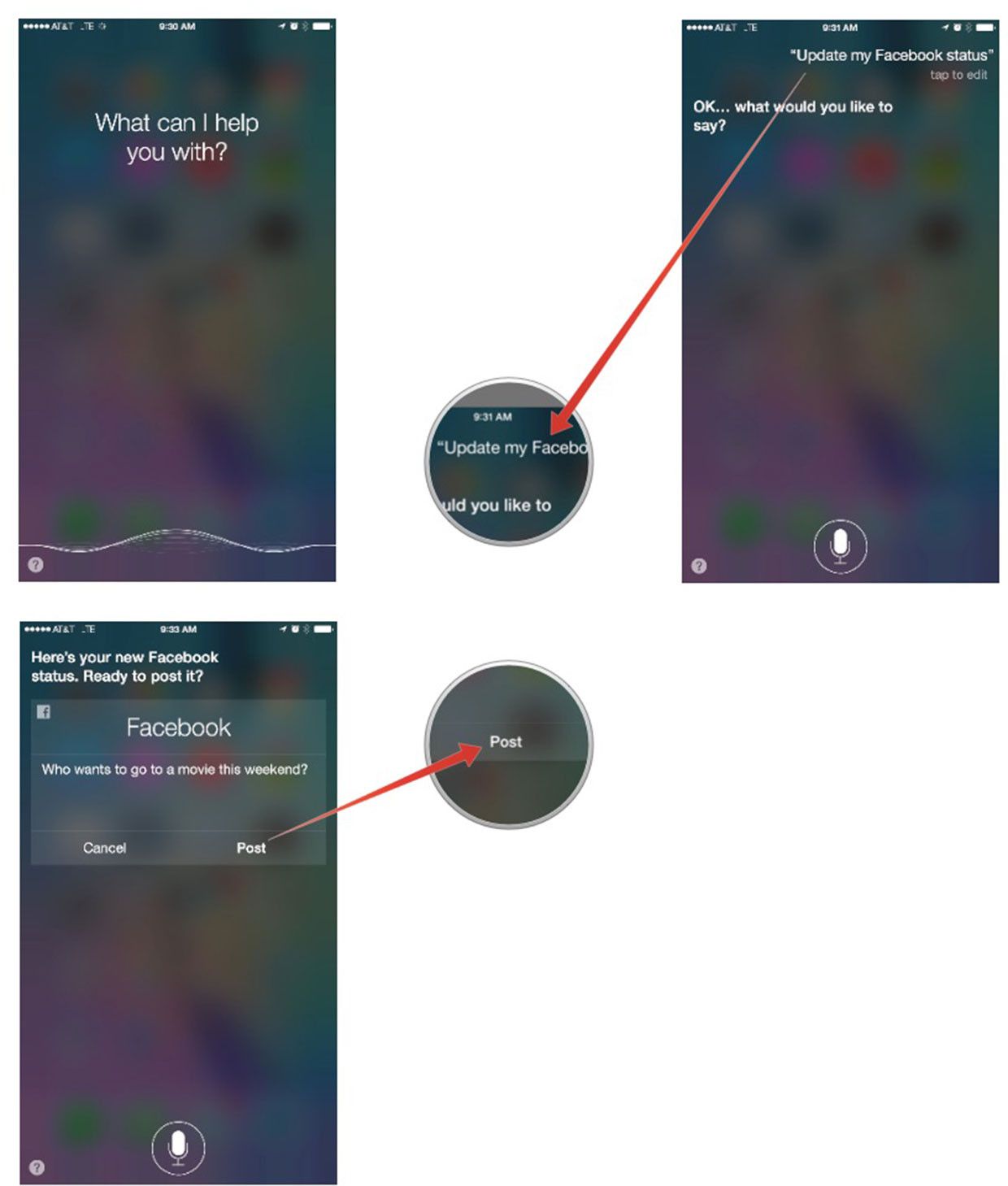 Как обновить статус на Facebook с помощью Siri