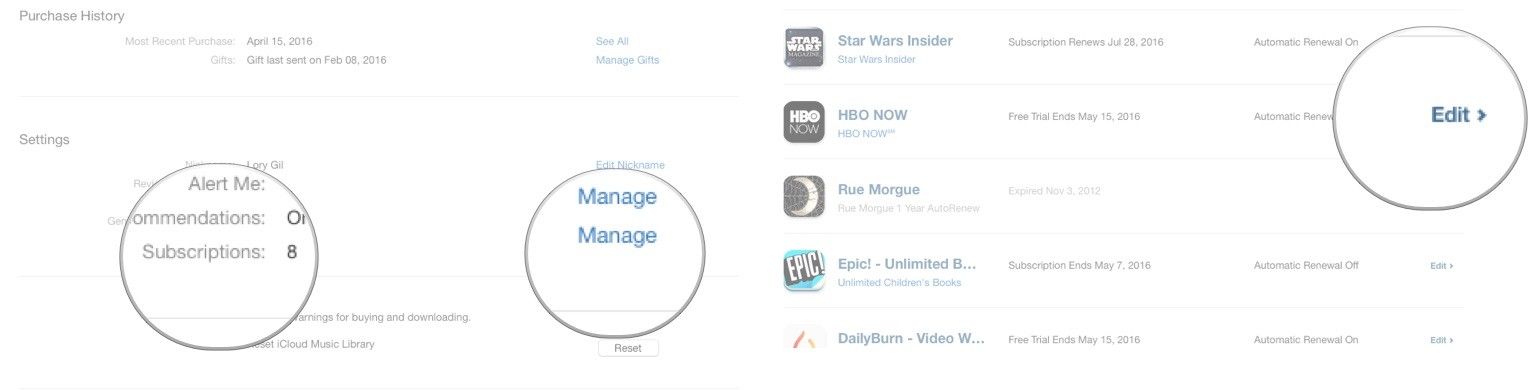 Управление подписками в iTunes на Mac