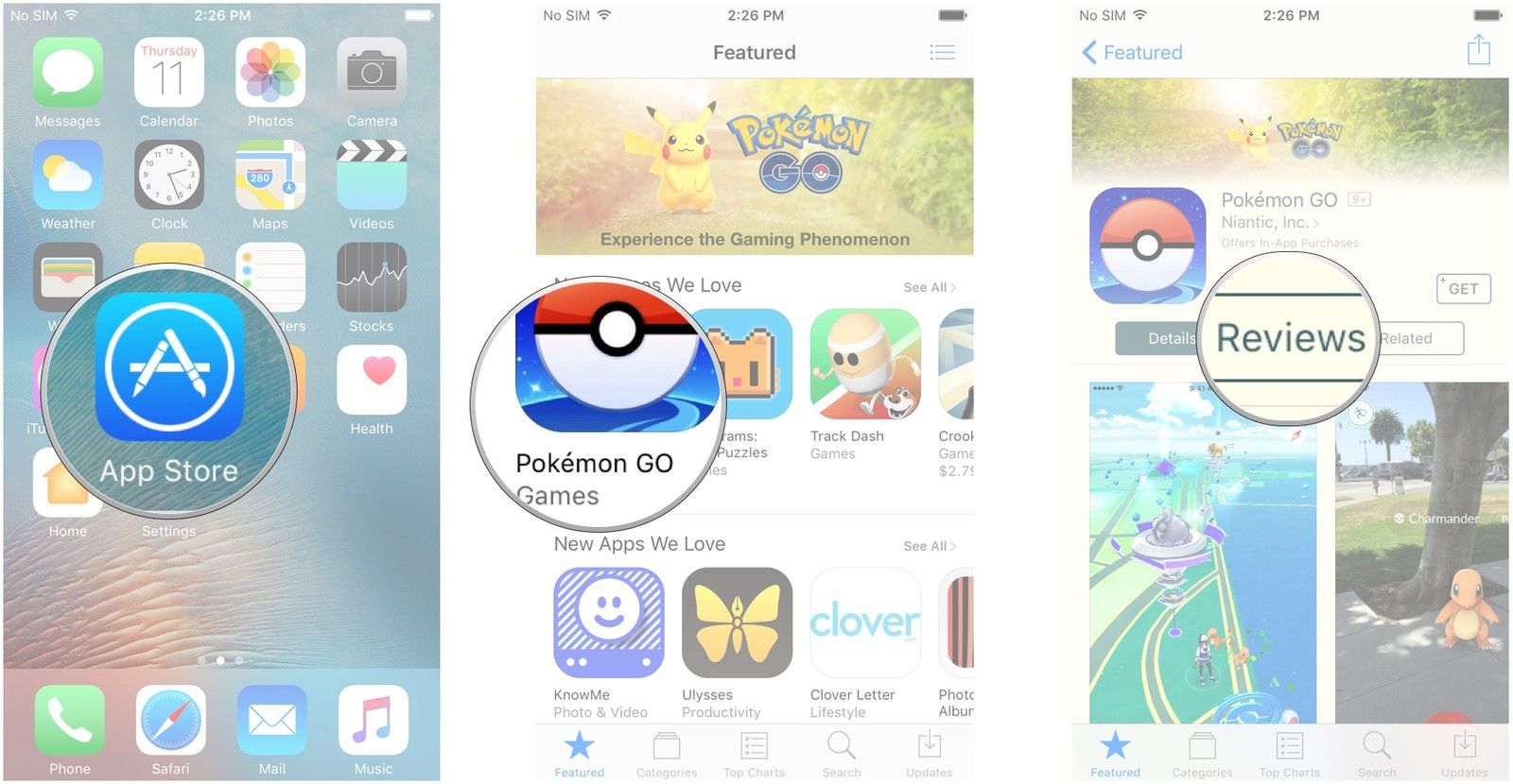 Запустите App Store, нажмите на приложение, нажмите «Отзывы»