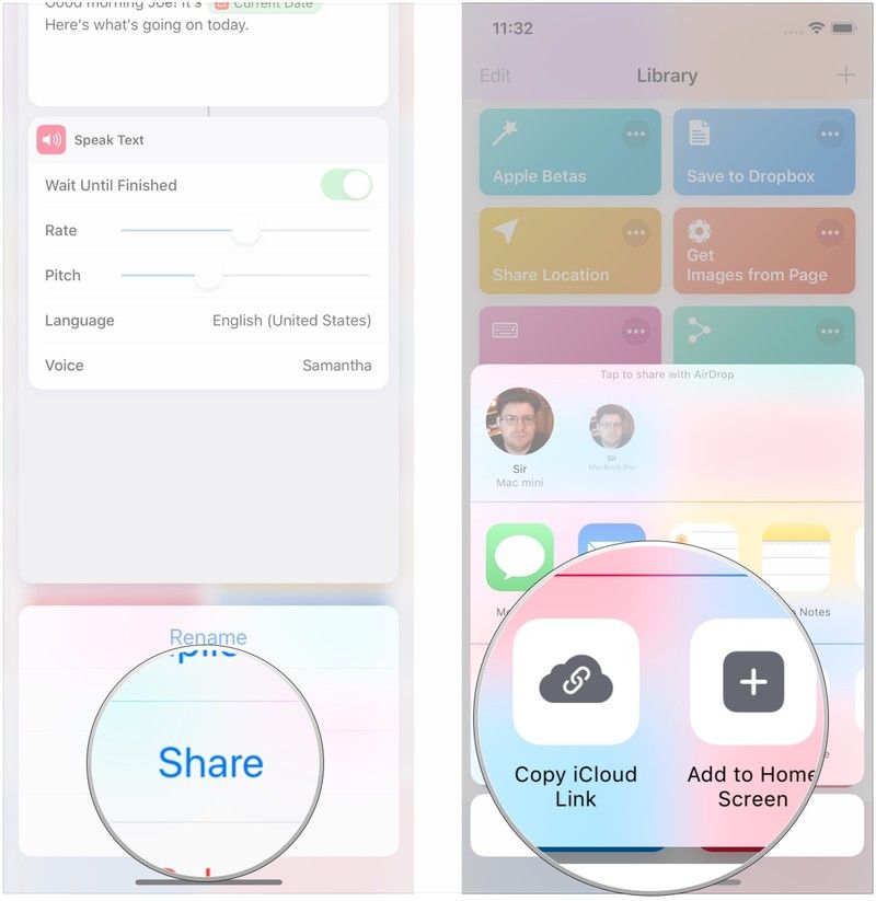Нажмите «Поделиться», нажмите «Обмен»