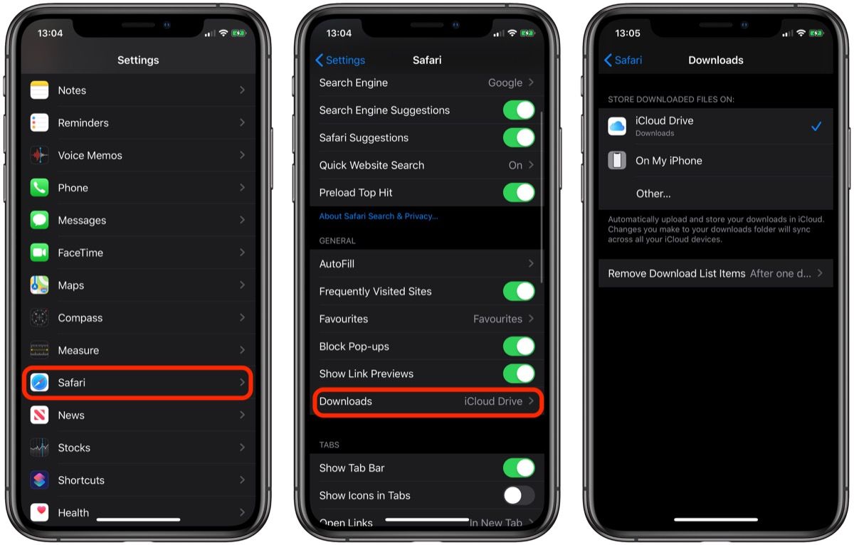настройки сафари